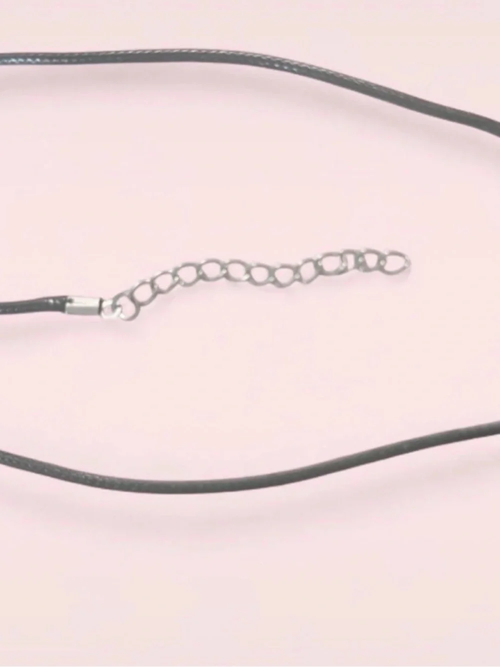 Jesus Fish Pendant Necklace - Black Cord
